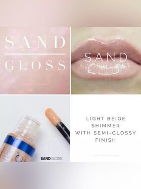 LipSense Sand Gloss Light Beige Shimmer
